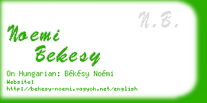 noemi bekesy business card