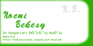 noemi bekesy business card